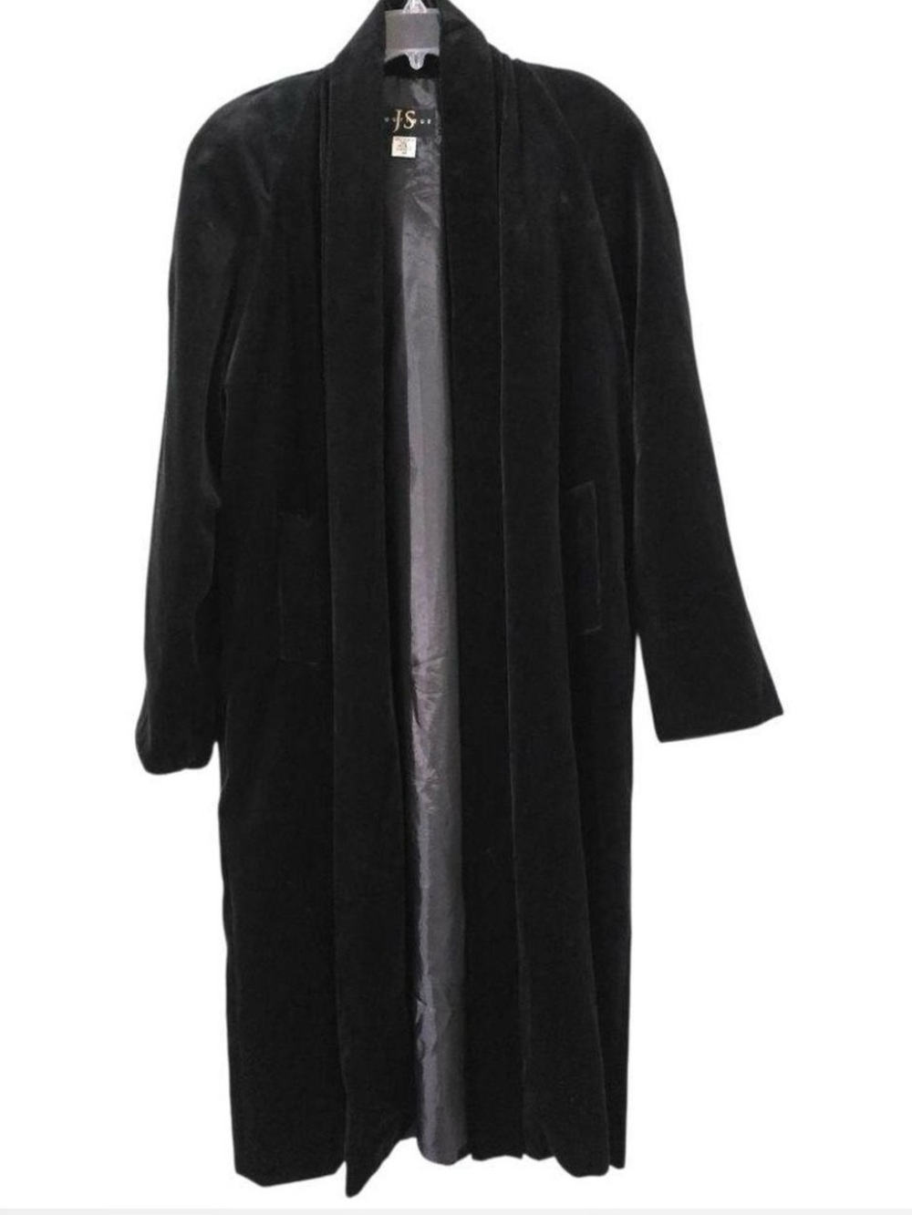 VINTAGE Opera Coat BLACK COTTON VELVET
MEDIUM/LARGE🖤JS Collections